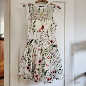 Tea Party White Floral Dress